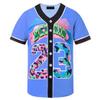 HOPSHION 90s Bel Air Baseball Jersey for Women Button Down Hip Hop Clothing Outfits HP001-#23-Blue-XXL view 1