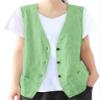IDEALSANXUN Green Vest Women 2024 Tops Casual Spring Summer Lightweight Sleeveless Blazer Jackets Light Green Cardigan Waistcoat Outerwear, Light Green, M view 1