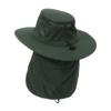 Men Sun Fishing Boonie Hat Women Summer Safari Beach Hiking Hats - UPF 50+, Wide Brim, Chin Cord, Neck Flap, Concealed Pocket(Army Green) view 2