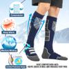 Anlisim Merino Wool Ski Thermal Unisex Socks for Men Women Winter Warm Thick Knee High Long Skiing Snowboarding Socks 3 Pairs Gift Stocking Stuffers (Blue Gray,L) view 4