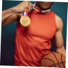COOLHIYA 3pcs Zinc Alloy Competition Medals Award Medals for Sports Events Lightweight Design for School Awards and Incentives view 4