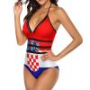 Zakqeik Croatian Flag Women Plus Size Swimsuit One-Piece Swimsuit Bathing Suits Tummy Control Swimwear XL view 3