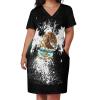 Zakqeik Womens Summer Loose Pocket Dress Mexican Flag Dress for Girls Fashion Skirts 4XL view 3