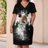 Zakqeik Womens Summer Loose Pocket Dress Mexican Flag Dress for Girls Fashion Skirts 4XL view 4