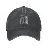 America USA Flag Baseball Cap for Men Women Hat Vintage Cowboy Hats Adjustable Trucker Caps Black view 2