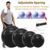 ZAQYCM Adjustable Fitness Yoga Ball Storage, Wall Mounted Ball Rack for Basketballs, Wall Balls, Medicine Balls, Exercise Balls and Stability Balls, Fits 25-75cm Yoga Ball (Size : Long 550cm/216 in) view 3