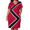 Womens Summer Loose Pocket Dress Trinidad and Tobago Flag Dress for Girls Fashion Skirts XL view 3