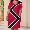 Womens Summer Loose Pocket Dress Trinidad and Tobago Flag Dress for Girls Fashion Skirts XL view 4