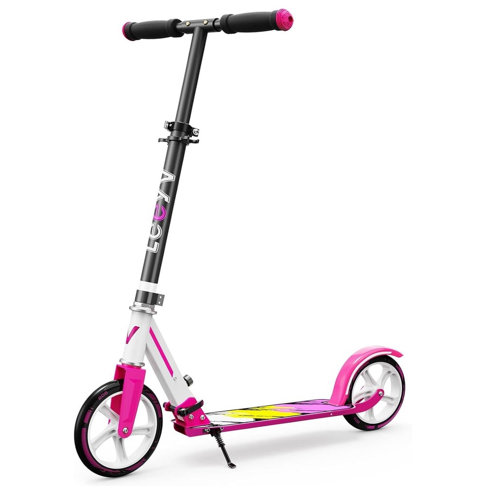 Scooter for Kids 612 & Adults, Max Load 240 LBS, Adjustable Height,Lightweight 2-Wheel, Foldable Kids Scooter with Big Wheels