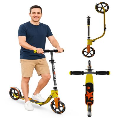 Adult Scooter with Big Wheels | Adjustable Height, Foldable Aluminum Frame | Smooth Ride for Urban Commuting and Outdoor Fun | Suitable for Teens 8-12 | 265 lbs Weight Limit