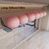 Black Ball Rack Wall Mount for Yoga Ball/ Stability Ball/ Theraband Ball/ Exercise Ball, Space Saving Yoga Ball Storage for Workout Studio, Gym, Fitness Center And Garage ( Size : Long 320cm/126 in ) view 3