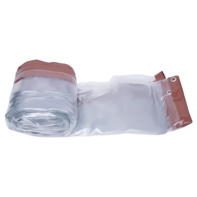 8x20Ft Rainproof Tarpaulin w/Grommet, PVC Plastic Heavy Duty Water Resistant Tarp Cover, Thermal Insulation Clear Tarp,Waterproof Rainproof Resistant for Porch Screens/Deck Covers (8 * 10 Ft - Brown)