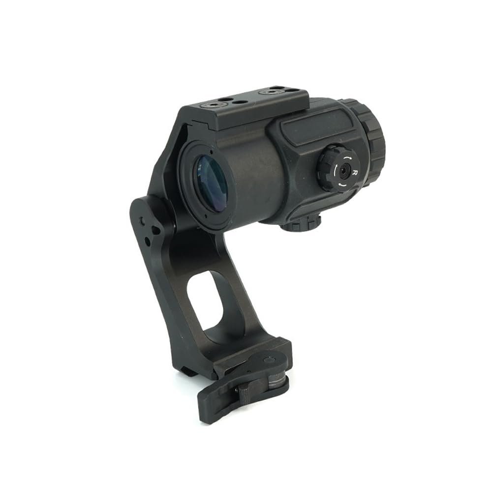 G43X Magnifier Scope with FTC Flip Up QD Magnifier Scope Mount at 2.91" Centerline Height, for 558 551 553 Etc Red Dot Sight Holographic, Fit 20MM Rail Mount, 3X Magnifier Scope Combo, Black