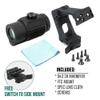 G43X Magnifier Scope with FTC Flip Up QD Magnifier Scope Mount at 2.91" Centerline Height, for 558 551 553 Etc Red Dot Sight Holographic, Fit 20MM Rail Mount, 3X Magnifier Scope Combo, Black view 2