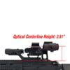 G43X Magnifier Scope with FTC Flip Up QD Magnifier Scope Mount at 2.91" Centerline Height, for 558 551 553 Etc Red Dot Sight Holographic, Fit 20MM Rail Mount, 3X Magnifier Scope Combo, Black view 3