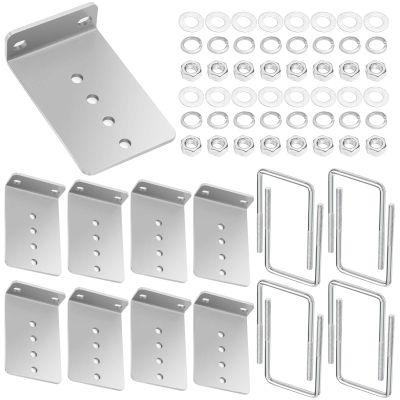 Colinktool 8" L-Type Boat Trailer Bunk Bracket Kit for 3x3 Cross Members-8pack