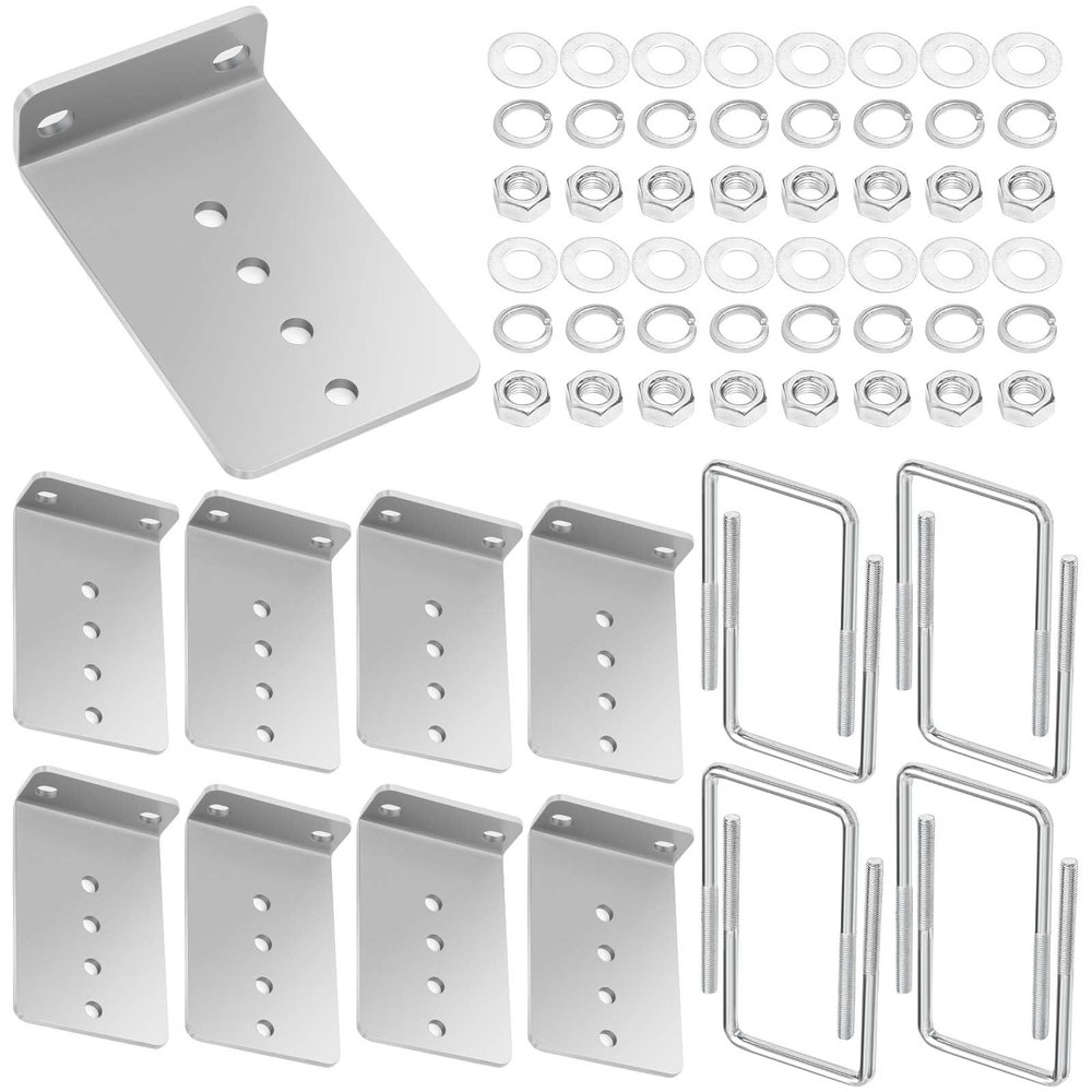 Colinktool 8" L-Type Boat Trailer Bunk Bracket Kit for 3x3 Cross Members-8pack