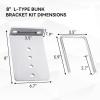Colinktool 8" L-Type Boat Trailer Bunk Bracket Kit for 3x3 Cross Members-8pack view 2