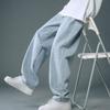 Men's Summer Baggy Straight Leg Jeans Relaxed Fit Casual Cotton Denim Pants Vintage Distressed Jean Trousers (Light Blue,XX-Large) view 3