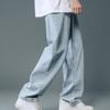 Men's Summer Baggy Straight Leg Jeans Relaxed Fit Casual Cotton Denim Pants Vintage Distressed Jean Trousers (Light Blue,XX-Large) view 4