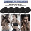 5 Packs Mens Sports Headbands Sweatband Sports Headbands for Running, Cycling, Basketball, Yoga, Fitness Workout Stretchy Unisex Headbands (Black) view 2