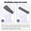 5 Packs Mens Sports Headbands Sweatband Sports Headbands for Running, Cycling, Basketball, Yoga, Fitness Workout Stretchy Unisex Headbands (Black) view 4