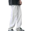 Men's Summer Baggy Straight Leg Jeans Relaxed Fit Casual Cotton Denim Pants Vintage Distressed Jean Trousers (White,Large) view 1