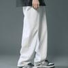 Men's Summer Baggy Straight Leg Jeans Relaxed Fit Casual Cotton Denim Pants Vintage Distressed Jean Trousers (White,Large) view 4