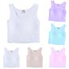 Girl's Sleeveless Round Neck Casual Baisc Crop Tank Top Training Bras for Teens Sports Bra Wirefree Bra (Green, XL) view 1