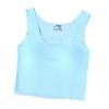 Girl's Sleeveless Round Neck Casual Baisc Crop Tank Top Training Bras for Teens Sports Bra Wirefree Bra (Green, XL) view 2