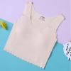 Girl's Sleeveless Round Neck Casual Baisc Crop Tank Top Training Bras for Teens Sports Bra Wirefree Bra (Green, XL) view 3