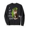 A Wee Bit Irish Today Cat Irish St Patricks Shamrock Ireland Sweatshirt view 1