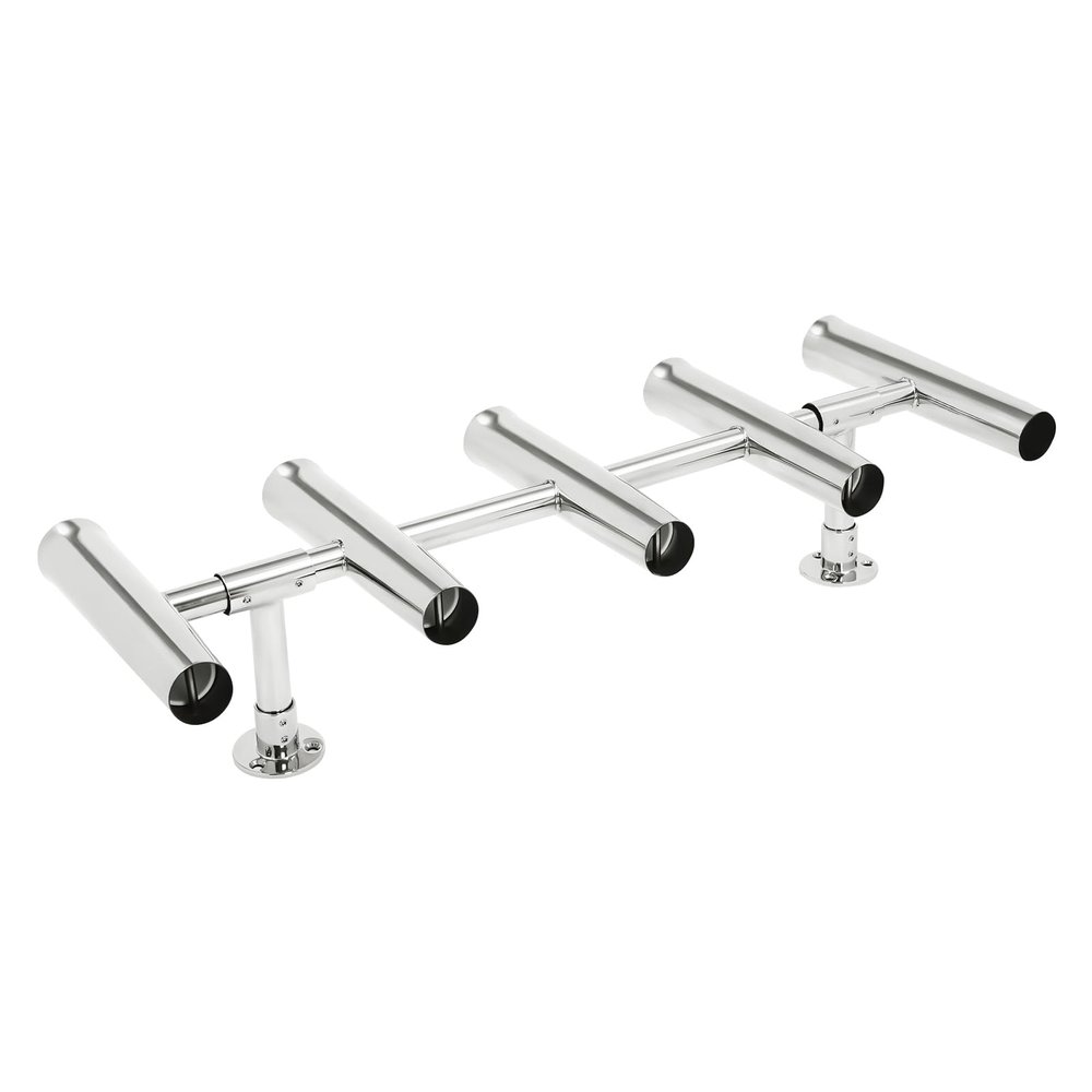 5 Rod Fishing Rod Holder for Boat, Stainless Steel Adjustable Fishing Pole Holder