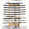 HJHUUA Sword Stand Sword Mount Stand Weapon Display Stand Floor Display Weapon Stands Martial Arts Sword Stands,Sword Stand Display Stand,Vertical Display Stand Sword Stand-Brown Hollow||12 floors view 3