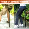 Kcjhagbd Adjustable Telescopic Folding Stool Portable Single Leg Chair Tall Slacker Chair for Outdoor Camping Walking Telescopic Folding Stool view 3