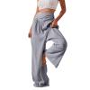 ZYXTIM Ladies Summer Trousers Mens Linen Shorts Long Shorts for Women UK Womens Casual Trousers Cotton Linen Cropped Pants Women's Outdoor Shorts Summer Short(Grey,XXL) view 1