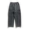 Retro Side Pockets Cargo Jeans for Men Wash Distressed Casual Denim Pants Relaxed Fit Stretch Joggers Jean Pants (Black,X-Large) view 2