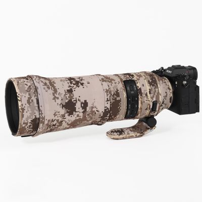 CHASING BIRDS Lens Camouflage Waterproof Coat for TAMRON 150-500mm F5-6.7 Di III VC VXD Rainproof Lens Protective Cover Version IV (Brown Grid Camouflage, E/X-Mount)