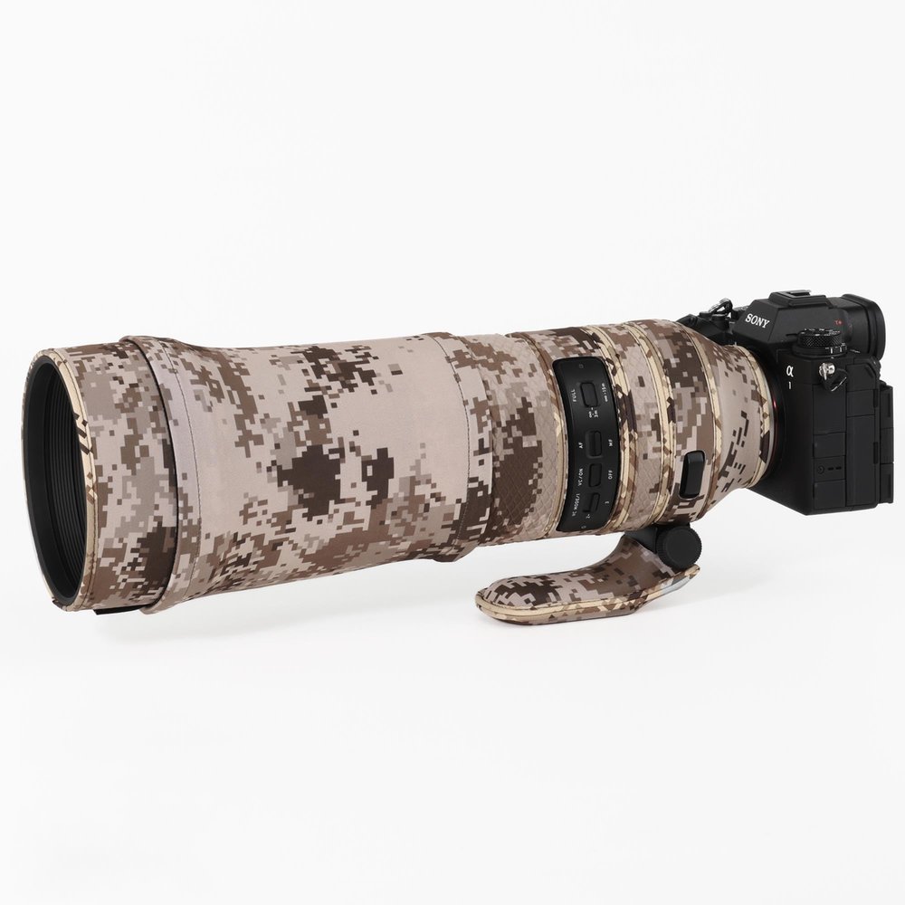 CHASING BIRDS Lens Camouflage Waterproof Coat for TAMRON 150-500mm F5-6.7 Di III VC VXD Rainproof Lens Protective Cover Version IV (Brown Grid Camouflage, E/X-Mount)