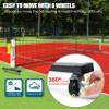 BAGAIL Portable Pickleball Net Set with Wheels, 22 FT Regulation Size & 11 FT Half Court Size 2-in-1 Pickle Ball Net with Ball Collector, Carry Bag, Easy Setup for Outdoor Indoor Driveway - White view 3