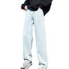 JEsilunmaMY Summer Straight Leg Jeans for Men Casual Loose Hip Hop Cotton Denim Pants Distressed Stretch Basic Jean Pants (Light Blue,XX-Large) view 1