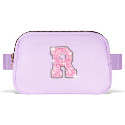 Uygafly Teacher Appreciation Gifts, End of Year & Thank You Gifts Ideas | Lavender Initial R Crossbody Bag