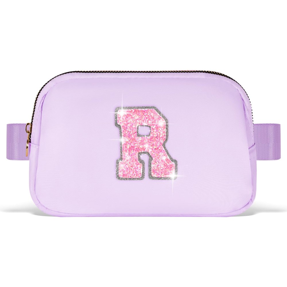 Uygafly Teacher Appreciation Gifts, End of Year & Thank You Gifts Ideas | Lavender Initial R Crossbody Bag
