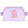 Uygafly Teacher Appreciation Gifts, End of Year & Thank You Gifts Ideas | Lavender Initial R Crossbody Bag view 1