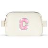 Uygafly Customized Gifts for Mom Daughter Sister Her,Birthday Gift for Mom,Mom Gifts from Daughter,Mother in Law Gifts,Mama Gift Idea,Crossbody Bag Belt Bag | Cream,Initial C view 1
