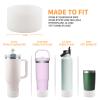 Mohjeke Stanley Cup Accessories for 40 oz Tumbler, Straw Cover and Cup Boot Included, Fits Stanley 30 oz & 40 oz, Spill Stopper and Silicone Boot Set (Carnation) view 3