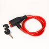 Brass Bike Lock Cable Lock Folding Bike Anti-Theft Security Helmet Cable Lock for Bicycles, Kayaks, Paddle Boards, Gates Cable Lock with 2 Key (Red-2-key-Lock-(L001-1)) view 2