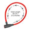 Brass Bike Lock Cable Lock Folding Bike Anti-Theft Security Helmet Cable Lock for Bicycles, Kayaks, Paddle Boards, Gates Cable Lock with 2 Key (Red-2-key-Lock-(L001-1)) view 3
