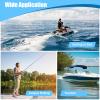 6 HP Outboard Motor, 140cc 4 Stroke Fishing Boat Engine Air-cooled Cooled Gasoline Short Shaft, Heavy Duty Outboard Engine, TCI ignition system, 4500-5500r/min Water Transportation (6 HP) view 3