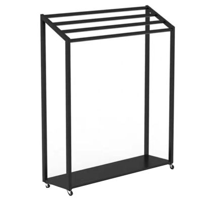 AMUFJJ Movable Yoga Mat Rack with Caster Wheels, Yoga Mat Towl Organizer with a Base for Yoga Studio Home Gym, Small Exercise Mat Drying Towel Floor Stand Storage(Black,85cmx37cmx120cm)